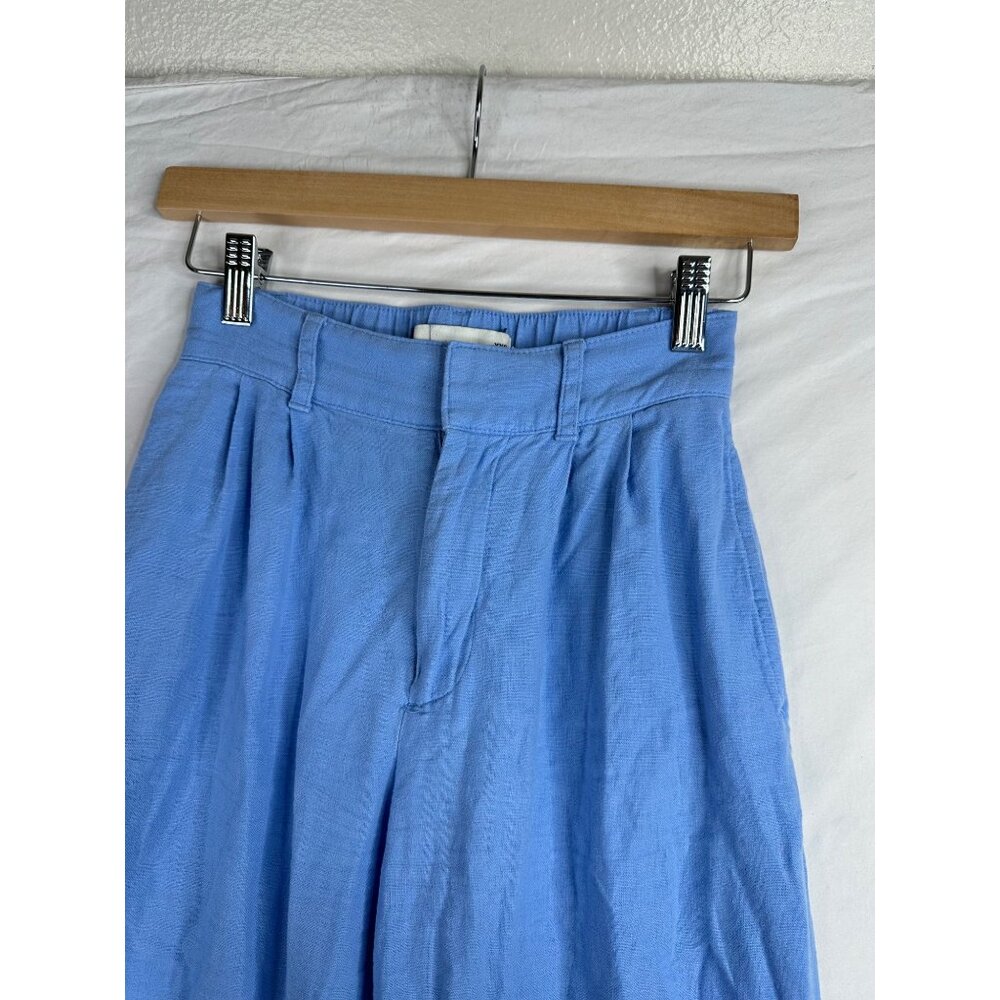 Abercrombie & Fitch Linen Blend Elastic Waist Pants size XXS Blue - Picture 4 of 9
